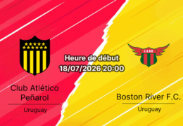 Pronostic Peñarol Boston River – Estadio Campeón del Siglo Montevideo, Torneo Intermedio Liga AUF Uruguaya jornada 6 18 juillet 2026