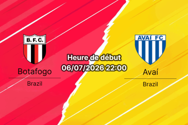 Pronostic Botafogo Avaí – Estadio Santa Cruz Ribeirão Preto, Campeonato Brasileiro Série B, 6 juillet 2026
