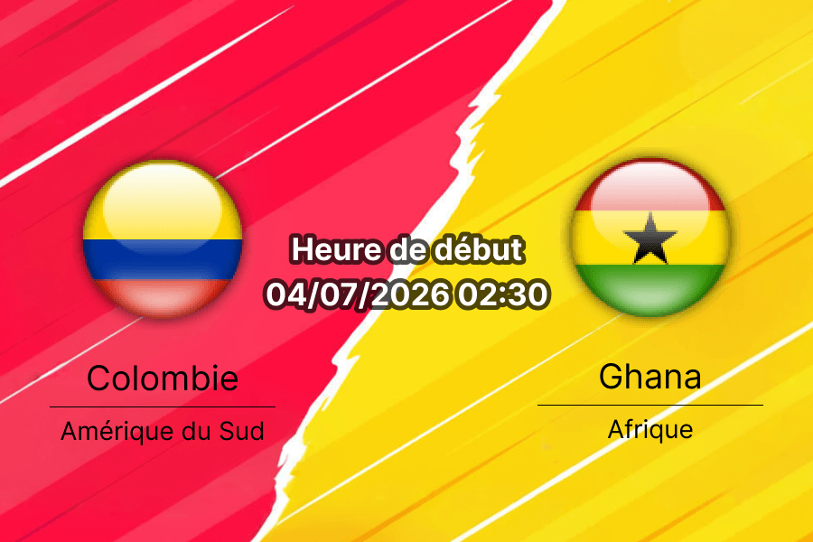 Pronostic Colombie Ghana – Arrowhead Stadium Kansas City, 1/16e de finale Coupe du Monde 2026, 4 juillet