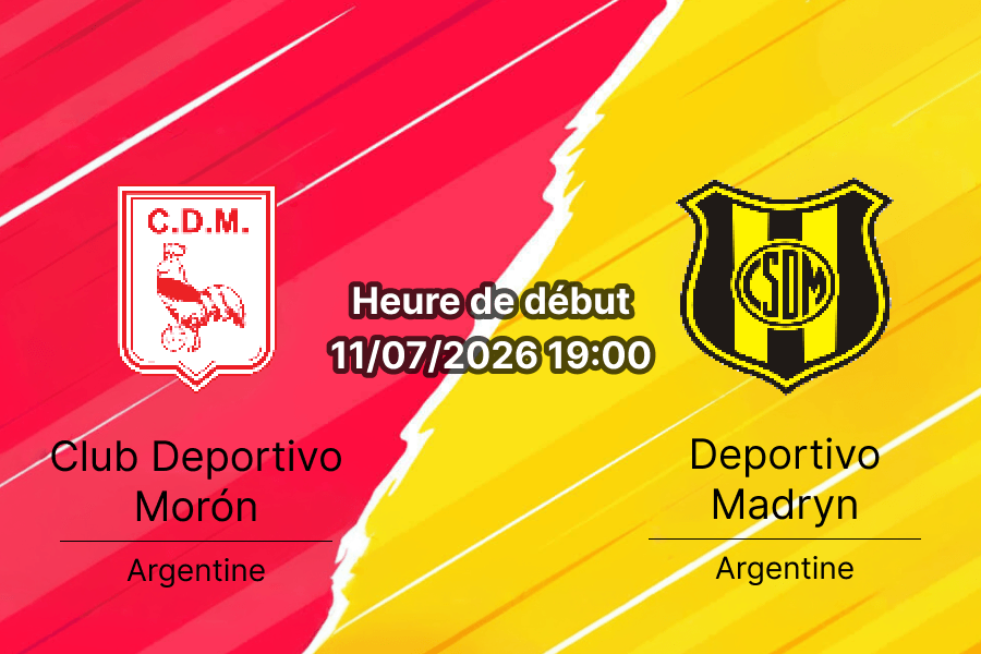 Pronostic Morón Deportivo Madryn – Estadio Nuevo Francisco Urbano, Primera B Nacional 2026, 11 juillet