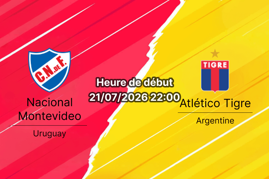 Pronostic Nacional Montevideo Atlético Tigre – Gran Parque Central Montevideo, Copa Sudamericana play-off aller, 21 juillet 2026