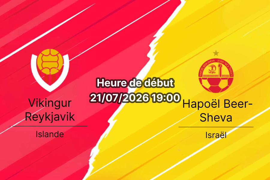 Pronostic Vikingur Reykjavik Hapoël Beer-Sheva – Víkingsvöllur Reykjavik, Ligue des champions UEFA 2e tour qualificatif aller, 21 juillet 2026