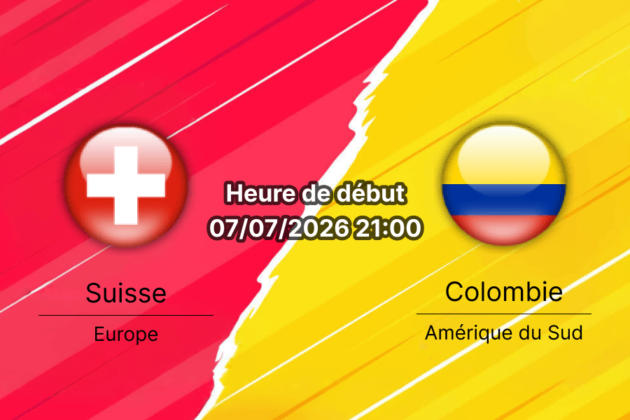 Pronostic Suisse Colombie – BC Place Vancouver, Coupe du monde 2026, 8e de finale 7 juillet