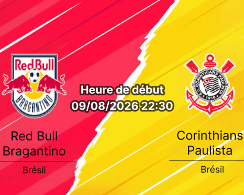 Pronostic Red Bull Bragantino Corinthians Paulista – Cícero de Souza Marques, Série A Rodada 22, 10 août 2026