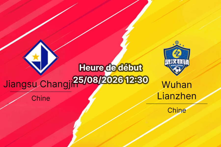 Pronostic Jiangsu Changjin Wuhan Lianzhen – Olympic Sports Centre de Changzhou, Chinese Champions League 2026