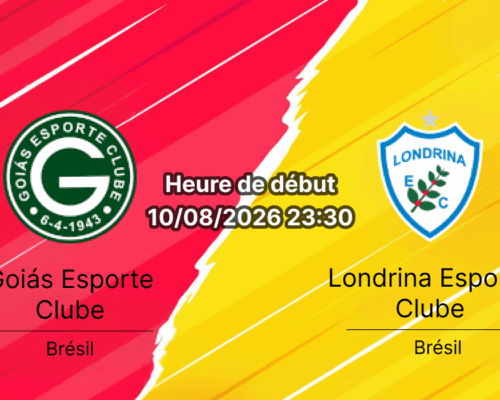 Pronostic Goiás Londrina – Estádio Hailé Pinheiro Goiânia, Série B Rodada 21, 10 août 2026