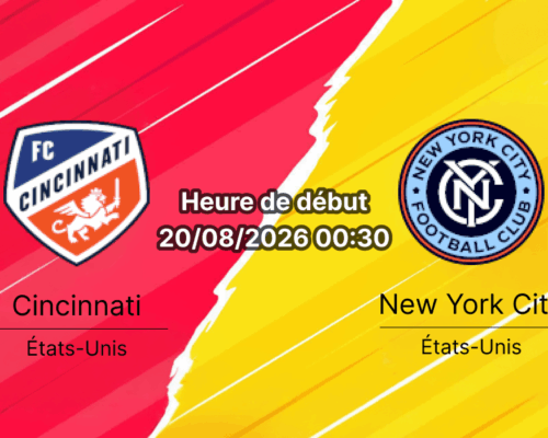 Pronostic Cincinnati NYCFC – TQL Stadium Cincinnati, MLS 20 août 2026