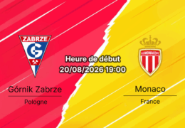 Pronostic Górnik Zabrze Monaco – Ernest Pohl Stadium Zabrze, Conference League 20 août 2026