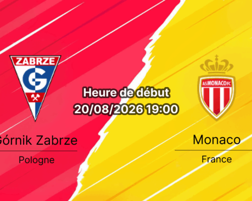 Pronostic Górnik Zabrze Monaco – Ernest Pohl Stadium Zabrze, Conference League 20 août 2026