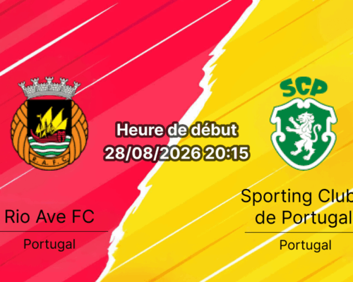 Pronostic Rio Ave Sporting CP – Estádio dos Arcos Vila do Conde, Liga Portugal jornada 4, 28 août 2026
