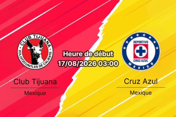 Pronostic Tijuana Cruz Azul – Estadio Caliente Tijuana, Liga MX Apertura 2026
