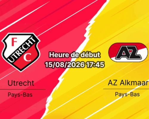 Pronostic Utrecht AZ Alkmaar – Stadion Galgenwaard, Eredivisie 15 août 2026
