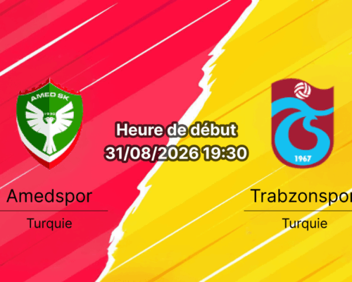 Pronostic Amedspor Trabzonspor – Diyarbakır Stadyumu, Süper Lig 3e journée 31 août 2026