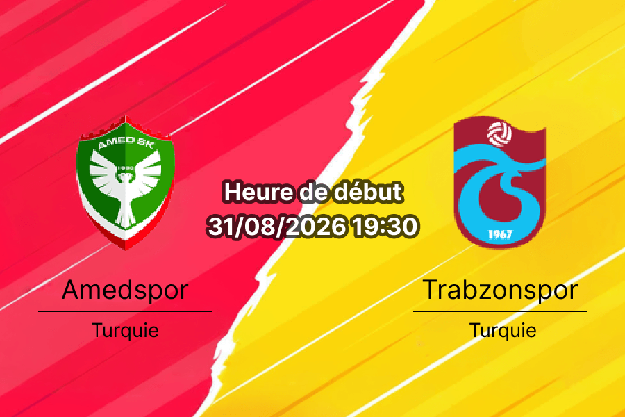 Pronostic Amedspor Trabzonspor – Diyarbakır Stadyumu, Süper Lig 3e journée 31 août 2026