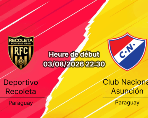 Pronostic Recoleta Nacional Asunción – Estadio Ricardo Gregor, Clausura 2026 Jornada 3, 3 août 2026