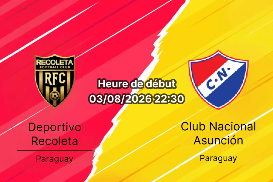 Pronostic Recoleta Nacional Asunción – Estadio Ricardo Gregor, Clausura 2026 Jornada 3, 3 août 2026