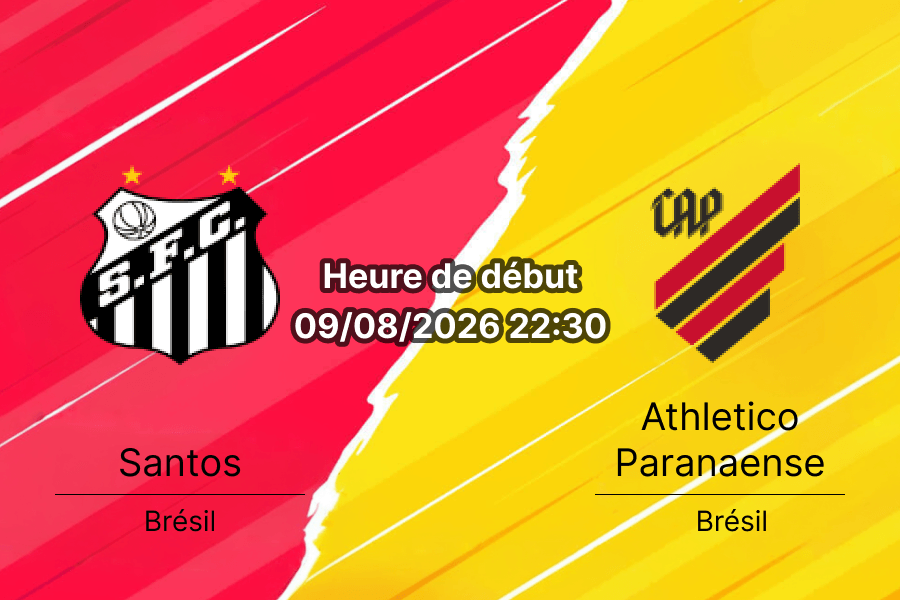 Pronostic Santos Clube Atlético Paranaense – Vila Belmiro São Paulo, Série A Rodada 22, 9 août 2026