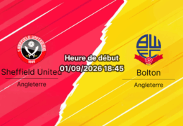 Pronostic Sheffield United Bolton – Bramall Lane, 4e journée de Championship 2026-2027, 1er septembre 2026