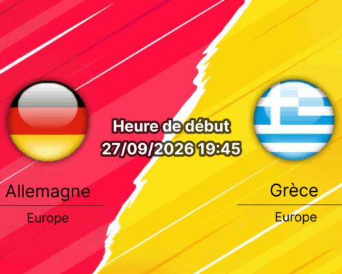 Pronostic Allemagne Grèce – WWK Arena Augsbourg, Ligue des Nations League A Groupe A2, 27 septembre 2026