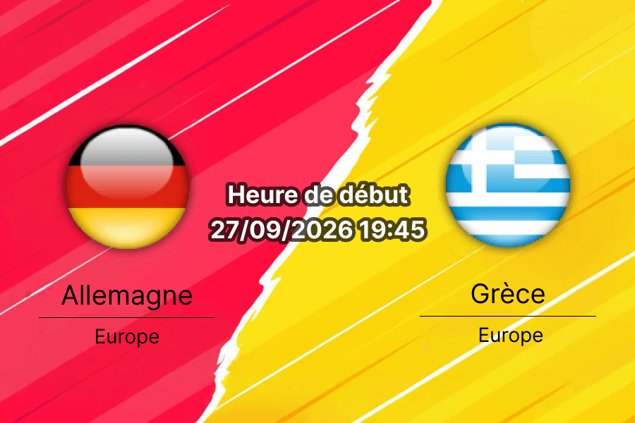 Pronostic Allemagne Grèce – WWK Arena Augsbourg, Ligue des Nations League A Groupe A2, 27 septembre 2026