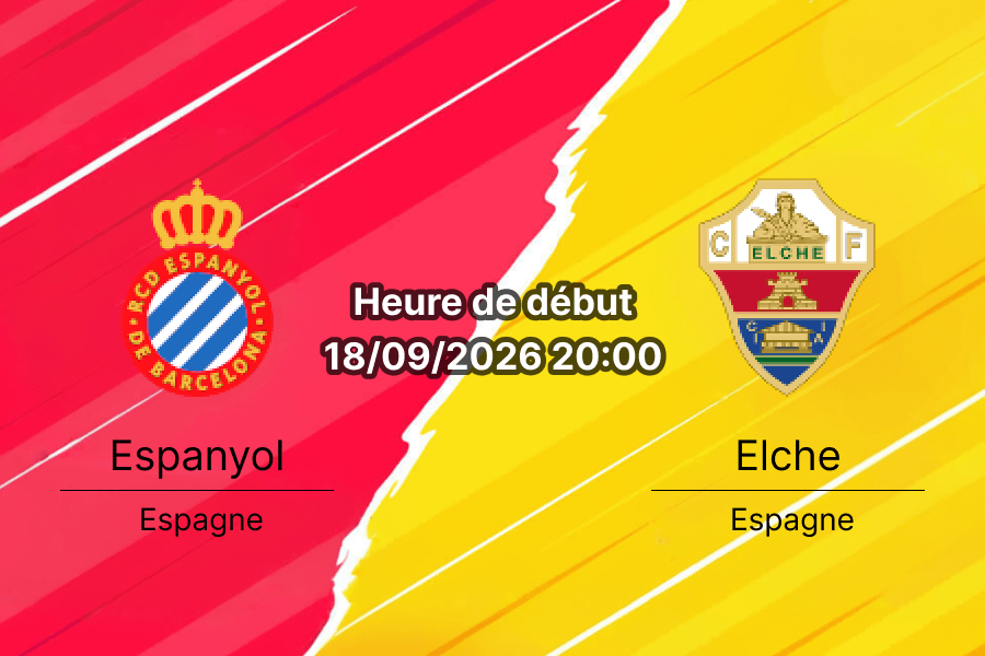 Pronostic Espanyol Elche – RCDE Stadium, LaLiga journée 7, 18 septembre 2026