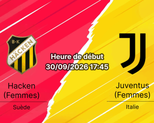 Pronostic Häcken Juventus femmes – Bravida Arena Gothenburg, UWCL Phase de ligue Journée 2, 30 septembre 2026