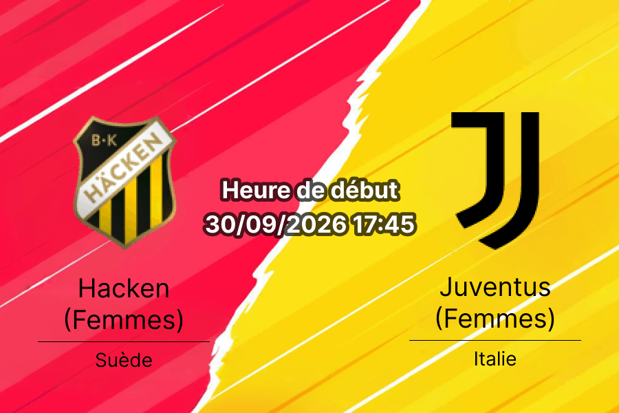Pronostic Häcken Juventus femmes – Bravida Arena Gothenburg, UWCL Phase de ligue Journée 2, 30 septembre 2026