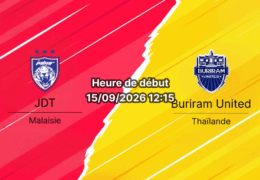 Pronostic Johor Darul Ta'zim Buriram United – Stade Sultan Ibrahim à Iskandar Puteri, journée 1 de l'AFC Champions League Elite 2026/2027, 15 septembre 2026