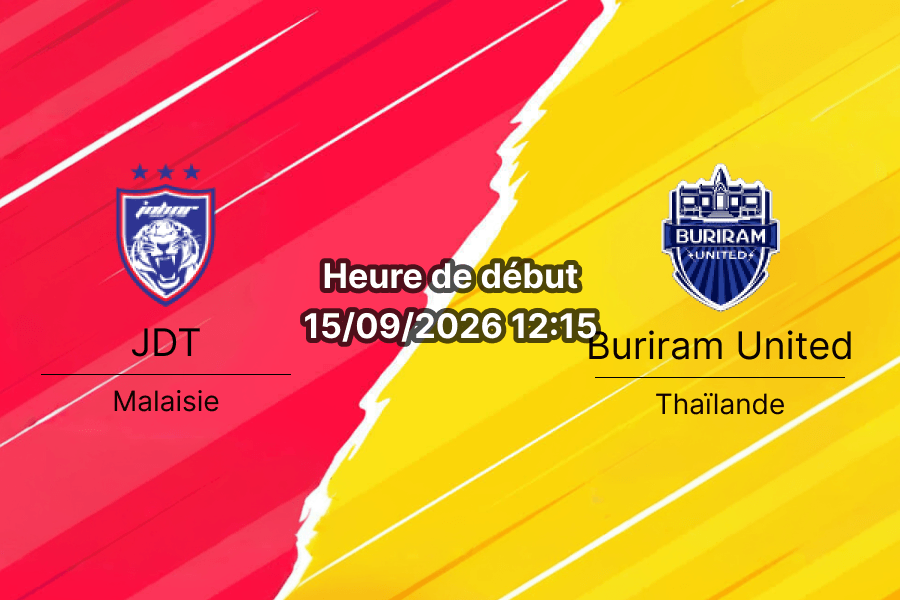 Pronostic Johor Darul Ta'zim Buriram United – Stade Sultan Ibrahim à Iskandar Puteri, journée 1 de l'AFC Champions League Elite 2026/2027, 15 septembre 2026