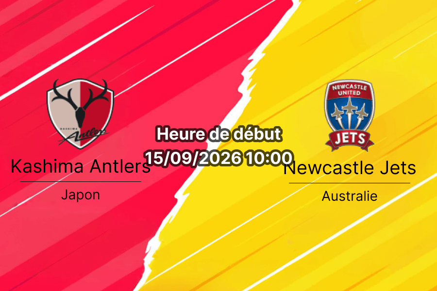 Pronostic Kashima Antlers Newcastle Jets – Stade de Kashima, journée 1 de l'AFC Champions League Elite 2026/2027, 15 septembre 2026
