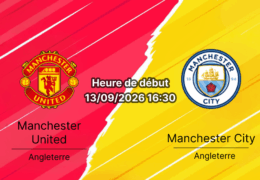 Pronostic Manchester United Manchester City – Old Trafford, Premier League journée 4, 13 septembre 2026