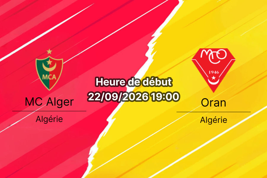 Pronostic MC Alger Oran – Stade Ali-La-Pointe à Douera, Ligue 1 algérienne 2026/2027