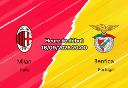 Pronostic Milan Benfica – Stade Giuseppe Meazza San Siro, Europa League tour 1, 16 septembre 2026