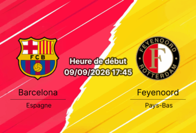 Pronostic Barcelone Feyenoord – Spotify Camp Nou, Ligue des champions 1re journée 9 septembre 2026