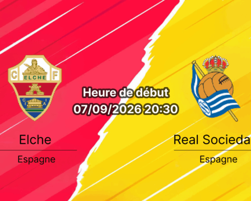 Pronostic Elche Real Sociedad – Estadio Martínez Valero, La Liga 4e journée 7 septembre 2026