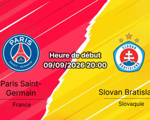 Pronostic PSG Slovan Bratislava – Parc des Princes, Ligue des champions 1re journée 9 septembre 2026