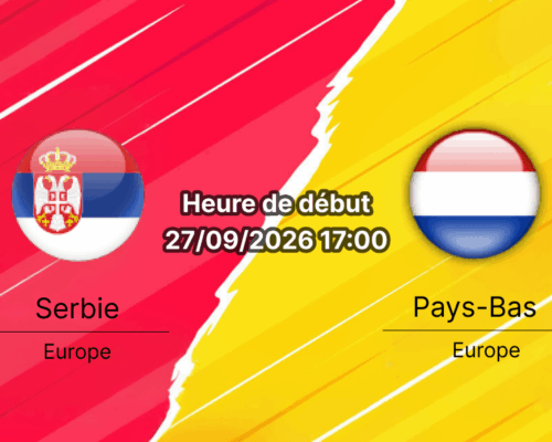 Pronostic Serbie Pays-Bas – Stade Rajko Mitić Belgrade, Ligue des Nations League A Groupe A2, 27 septembre 2026