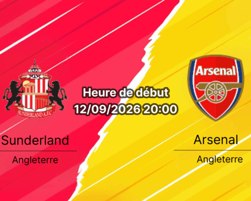 Pronostic Sunderland Arsenal – Stadium of Light, Premier League journée 4, 12 septembre 2026