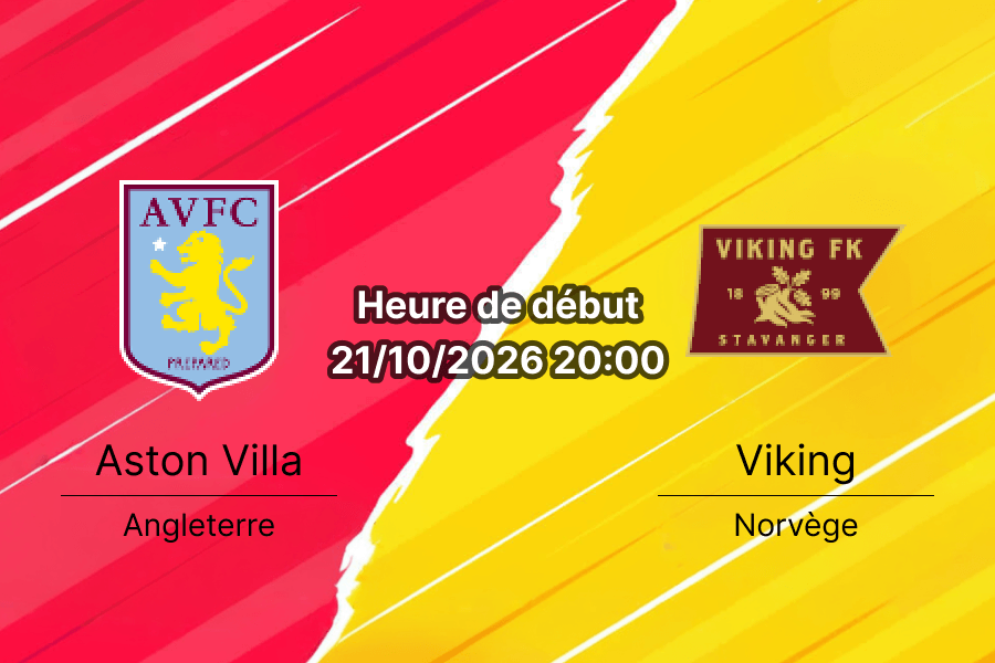 Pronostic Aston Villa Viking FK – Villa Park Birmingham, Ligue des champions UEFA Journée 3, 21 octobre 2026