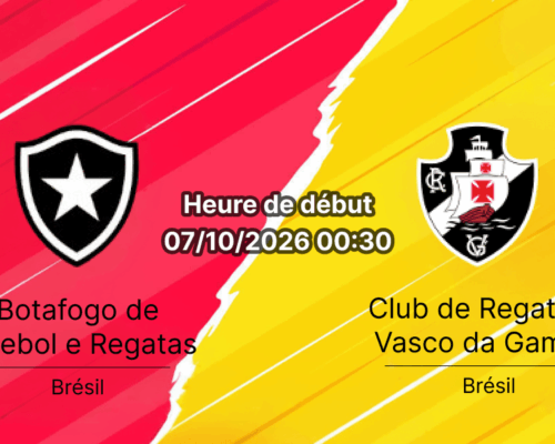 Pronostic Botafogo Vasco — Estádio Nilton Santos Rio de Janeiro, Série A Brasileira Rodada 29 Clássico Carioca, 7 octobre 2026