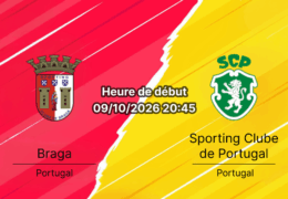 Pronostic Braga Sporting CP — Estádio Municipal de Braga, Liga Portugal Betclic Journée 8, 9 octobre 2026