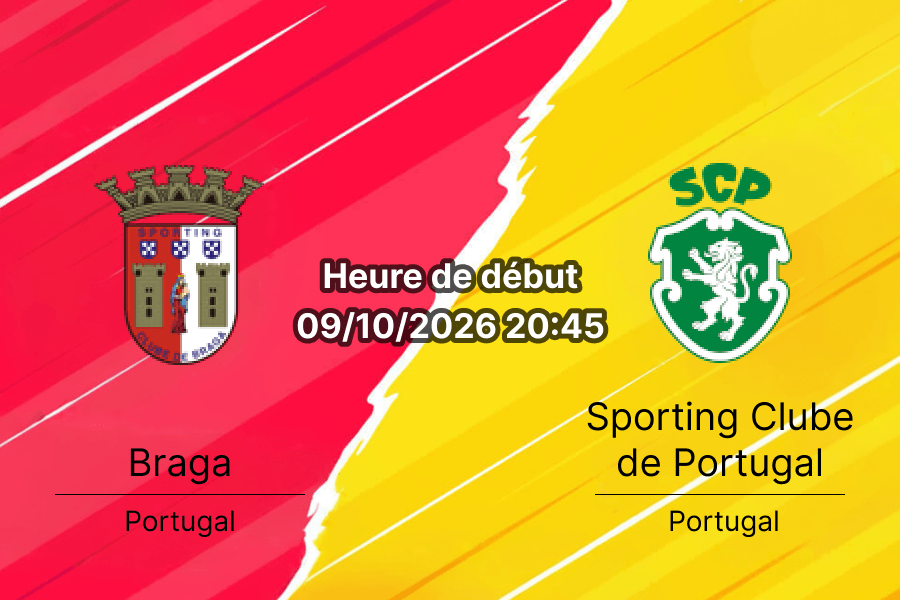 Pronostic Braga Sporting CP — Estádio Municipal de Braga, Liga Portugal Betclic Journée 8, 9 octobre 2026