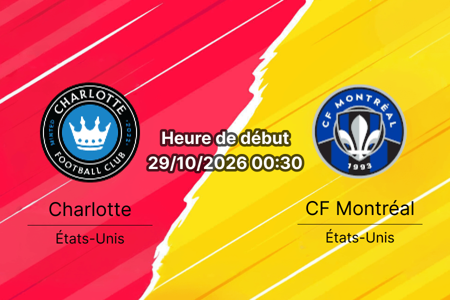 Pronostic Charlotte FC CF Montréal – Bank of America Stadium, Charlotte, MLS Playoffs Race, 29 octobre 2026