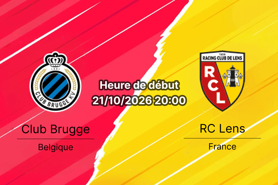 Pronostic Club Bruges RC Lens – Jan Breydel Stadion Bruges, Ligue des champions UEFA Journée 3, 21 octobre 2026