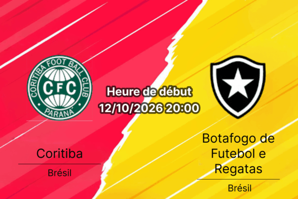 Pronostic Coritiba Botafogo – Estádio Couto Pereira, Brasileirão Série A J30, 12 octobre 2026