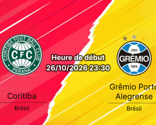 Pronostic Coritiba Grêmio – Estádio Couto Pereira, Brasileirão Série A Journée 32, 26 octobre 2026, Curitiba