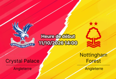 Pronostic Crystal Palace Nottingham Forest — Selhurst Park, Premier League Journée 6, 11 octobre 2026