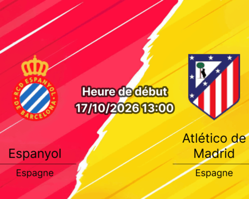 Pronostic Espanyol Atlético Madrid – RCDE Stadium, Cornellà de Llobregat, La Liga Journée 9, 17 octobre 2026