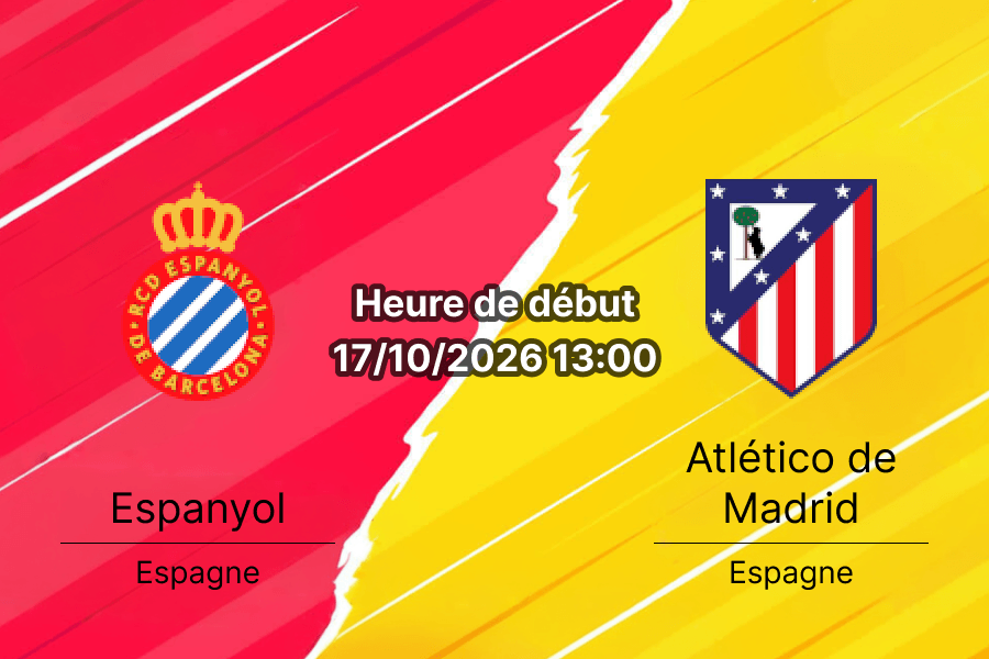 Pronostic Espanyol Atlético Madrid – RCDE Stadium, Cornellà de Llobregat, La Liga Journée 9, 17 octobre 2026