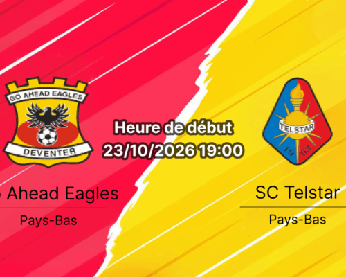 Pronostic Go Ahead Eagles Telstar – De Adelarshorst, VriendenLoterij Eredivisie Journée 10, 23 octobre 2026